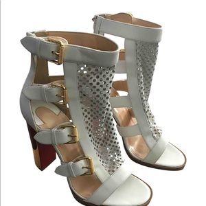 Christian Louboutin White Leather Fencing